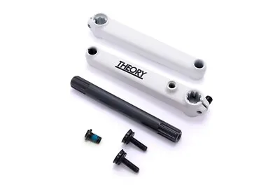 THEORY CONSERVE BMX 3 PIECE CRANK SET - 175MM - 175mm LENGTH SPINDLE - WHITE • $79.99