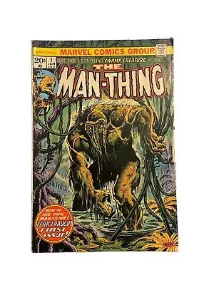 1973 Marvel Comics Man-thing #1 G+/VG- Comic Book - Horror - Monsters - Bronze • $49.97