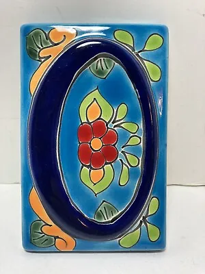 BLUE Tile House Numbers High Relief Mexico • $6