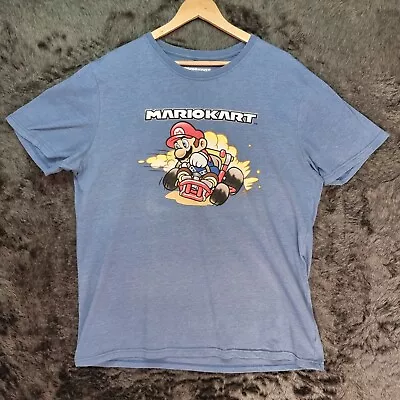 Nintendo Mario Kart Men's Blue T-Shirt Size 2XL - GC • £13.95