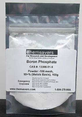 Boron Phosphate Powder -100 Mesh  99+% (Metals Basis) 100g • $118.95