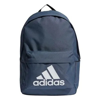 $39.95 • Buy Adidas Classic Big Logo 27.5L Backpack-Bag H46xW32xD15 Blue/White FREE SHIPPING 