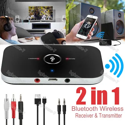 2-IN-1 Bluetooth Receiver & Transmitter Wireless RCA To 3.5mm Aux Audio Adapter • $8.20