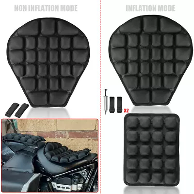 Motorcycle 3D Comfort Gel Seat Cushion Universal Air Motorbike Pillow Pad Cover • $17.99