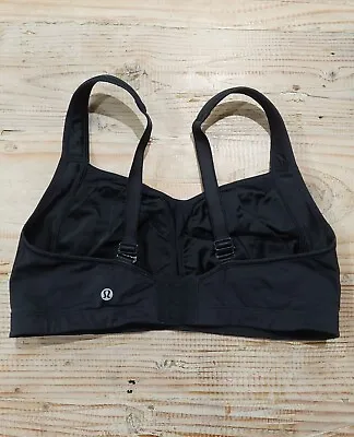 Lululemon Ta Ta Tamer II Sports Bra Black Wireless Adjustable Athletic • $24.95