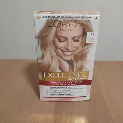 L'Oreal Paris Excellence Creme Permanent Hair Dye 9 Natural Light Blonde G2 • £8.90