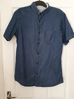 Jack & Jones Short Sleeve Blue Shirt Mens Size Medium • £5