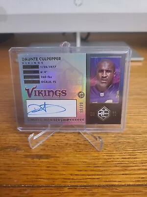 2023 Panini Limited Daunte Culpepper Limited Membership Auto #mem-dcu /99 Sp • $30