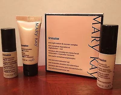 3 Pc Set Mary Kay Mini Night Restore & Recover Complex & Microdermabrasion Kit • $12