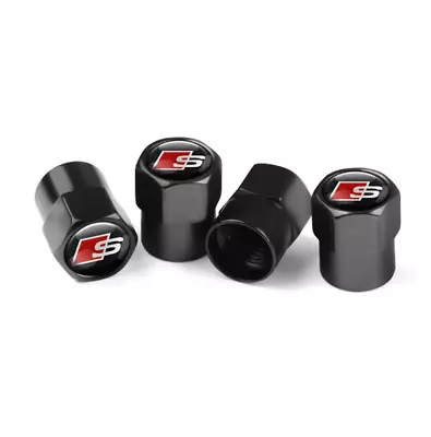 AUDI S Line  Aluminum Valve Cap BLACK Wheel Tyre • $26.99