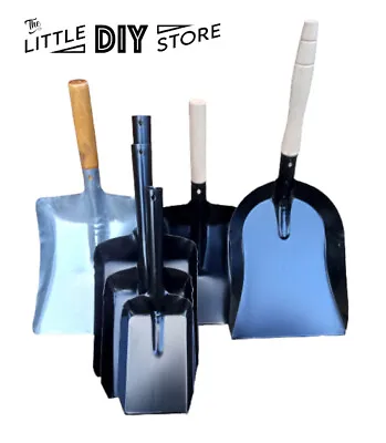 Metal Coal Shovels All Metal Shovel Wooden Handle Galvanised Scoop Made In UK • £8.99