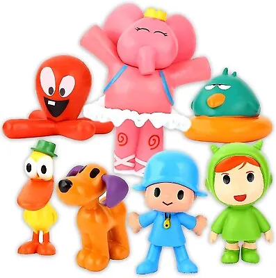 7pcs Set Pocoyo Action Figures Including Pocoyo Elly Pato Loula Nina...  • $13