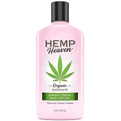 Hemp Heaven Organic Hemp Seed Oil Body Lotion (12 Ounces) - Strawberry Hibiscus • $9.99