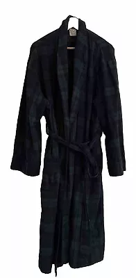 OOP Merona Casual Robe Men’s  2XL 100% Cotton Blue Flannel Full Length W Pockets • $12.87