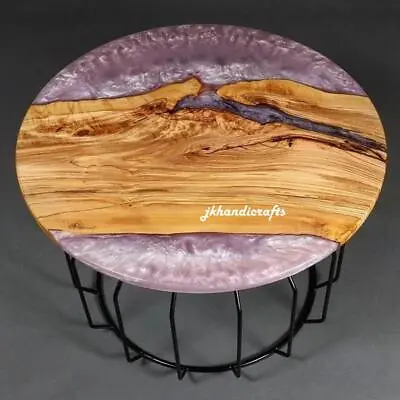 12  Round Coffee Table Top Premium Quality Epoxy Resin A Wooden Art Table  • $158.95
