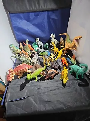 Vintage 80's 90's 00's Toys 35 Figures Lot Plastic Rubber Prehistoric Nice Mix • $21.95