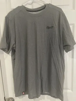 Milwaukee Tools Shirt Mens (XLarge) Gray Short Sleeve Smooth Dad Garage • $17.99