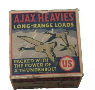 16 Ga Us Cartridge Co. Ajax Heavies Shotshells Box Empty Ducks Geese Brant • $549.99