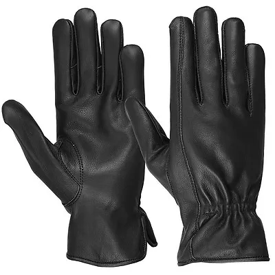 Hugger Men's Deerskin Water Resistant Leather Gloves Driving Motorcycle Riding  • $39.94