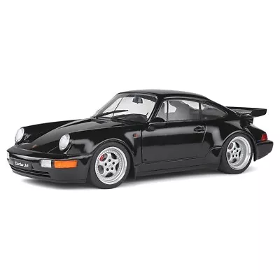 Porsche 911 964 Turbo Black Diecast Model Car S1803404 Solido 1:18 • $89.99