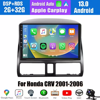 32GB For 2001-2006 Honda CRV Android 12 Car Radio GPS Navi Wifi Carplay Stereo • $103.99