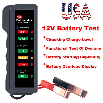 12V Battery Load Tester Car Autocycle Marine Alternator Analyzer Diagnostic Tool • $4.99