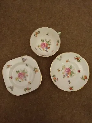 Collingwoods Bone China England Cup/saucer/side Plate Rose Pattern. Unused • £15