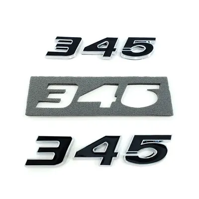 (2pc) Black 345 Badge Emblem Chrome Trim For MOPAR HEMI Passenger & Driver Side • $12.99