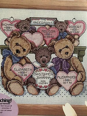 Joan Elliott Fun With The Family Bears Family Tree Cross Stitch Design Chart • £3.99