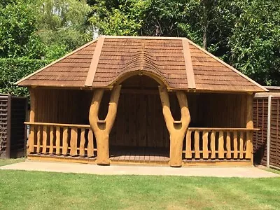 Rustic Bar Summer House Glamping Pod - Log Cabin Bar 6m (L) X 4m(W) • £17500