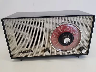 Vintage Philips Bakerlite Valve Radio B2G81U Great Display Piece 1950s • £38