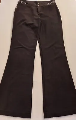 Bebe Brand Women's Black Pants With Sequin Logo Detail Size Medium • $22