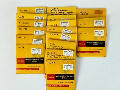 $35 • Buy Kodak Wratten Lot Of 45 2x2  50mm Unused Gel Filters