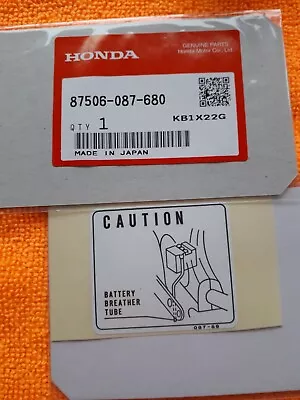 Honda Cub Monkey Bike Battery Warning Decal C90 C70 C50 Sealed Brand New • $7.47