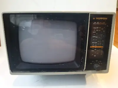 Vintage Nippon TV-622 VHF UHF Solid State B&W TV Television 5  NO POWER CORD • $79.99