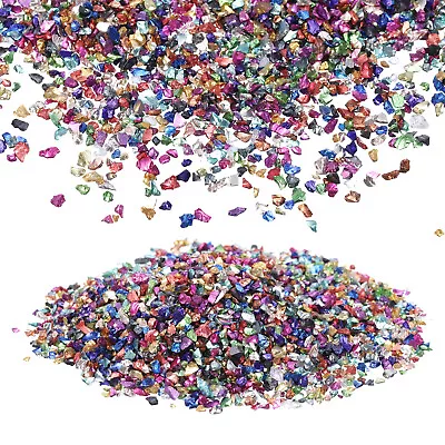 Crushed Glass Irregular Sequins 2-4mm Multicolor Metallic Chunky Glitters • $15.29