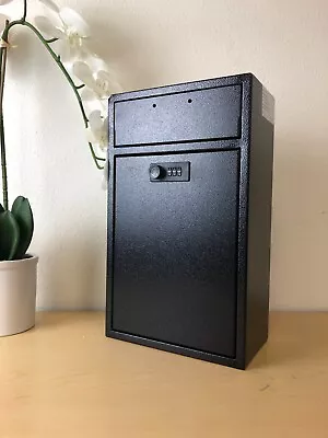 OPEN BOX Locking Wall Mailbox Drop Safe For Business Heavy Duty Lock Box • $50.99