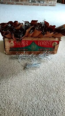 VINTAGE 50'S SILVER FOREST Aluminum Christmas Tree 4.5' 53 Branches W BOX READ  • $200