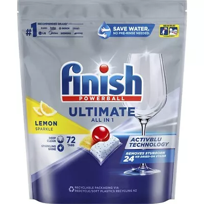 Finish Ultimate All In One Lemon Sparkle 144 2X 72 Tablet Packs **Free Shipping* • $64.95