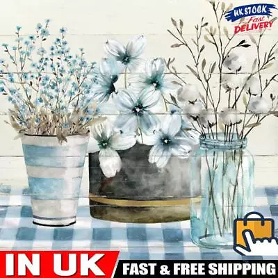 Table Flowers Oil Paint By Numbers Kit DIY Acrylic Painting On Canvas Frameless • £6.59