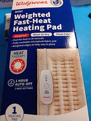Walgreens Fast-Heat Moist Or Dry Weighted Heating Pad 6  X 15  ~Plush & Washable • $18.97