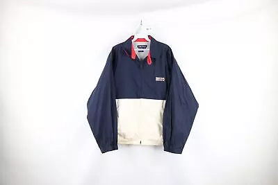 Vintage 90s Nautica Mens Medium Distressed Spell Out Sailing Windbreaker Jacket • $53.95