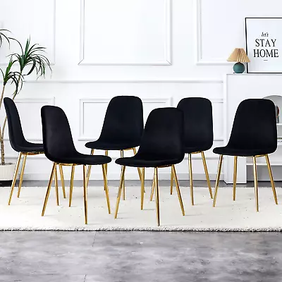 6 Modern Medieval Dining Chairs Set Cushioned Side Chairs • $297.58