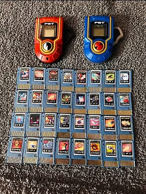 2 Megaman Advanced Pet’s Blue & Red Capcom TAKARA Mattel PET’s W/ 30 Pet Chips • $295