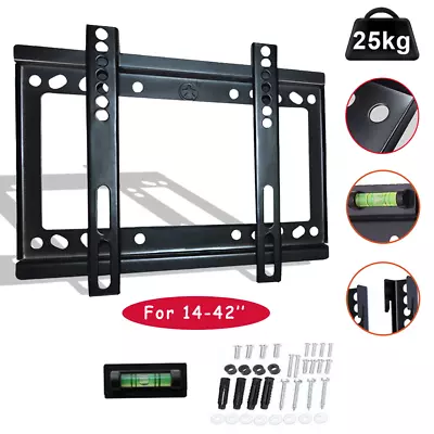 Universal TV Wall Bracket Mount For 14 15 17 19 22 24 32 42 Inch LED LCD Plasma • £7.99