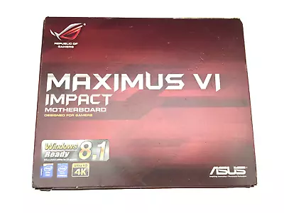 ASUS MAXIMUS VI IMPACT LGA 1150 Intel Z87 HDMI SATA 6Gb/s USB 3.0 Mini ITX • $250