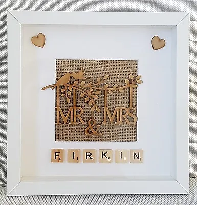 Personalised Wedding Picture Box Frame Gift Mr & Mrs/ Mr & Mr/ Mrs & Mrs • £18.50