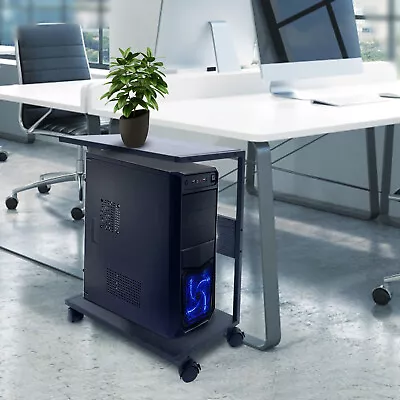 Computer Tower Stand C-Shaped Mobile PC Tower Stand Desktop Printer Stand 2-Tier • $46