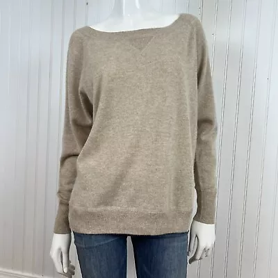 J. Crew Cashmere Sweater Women's XXS Light Brown Italian Yarn Pullover Oversized • $30