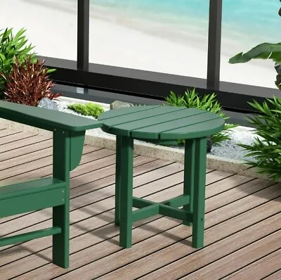 Green Eco Friendly Round Side Table End Deck Patio Outdoor Best Sun Coffee Pool • $53.54